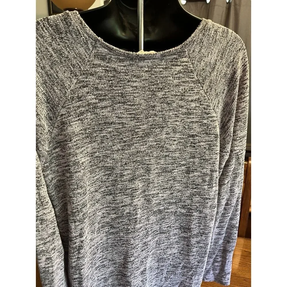 American Eagle Outfitters Women’s Rose Marl V Neck Shirt Sz Lg - Picture 2 of 7